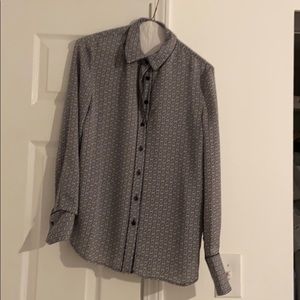 Tory Burch print silk blouse size 2